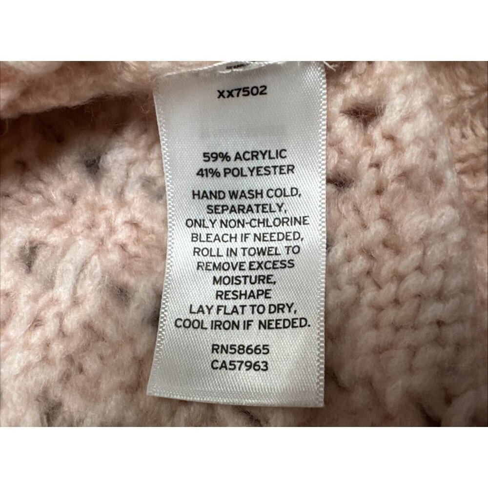 Caslon Sweater Womens Medium Pink Open Knit Mock Soft Lightweight Nordstrom NEW - Picture 6 of 9